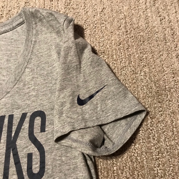 Nike Women’s Seattle Seahawks Just Do It T-Shirt In Heather Grey, Size Small - Picture 7 of 10